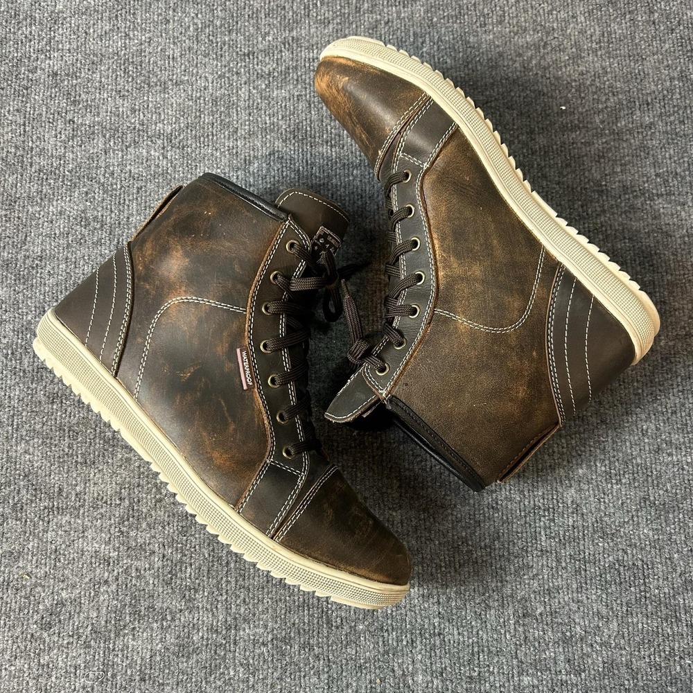 Indie Ridge Comanche Boots Mens Size 11.5 Brown Leather Waterproof Motorcycle